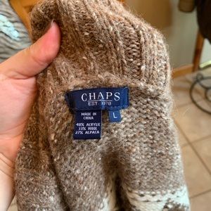 Chaps Sweaters - Tribal brown and cream cardigan Chaps Sweaters - Tribal brown and cream cardigan